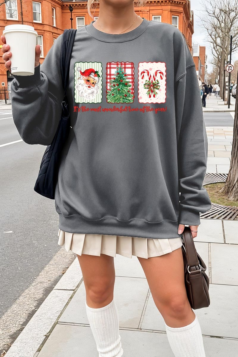 UL180P-E3201 Most Wonderful Time Graphic Plus Sweatshirt $25