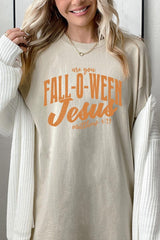 5000P-E3143 Are You Fall O Ween Jesus Plus Heavy Cotton Tee $12.75