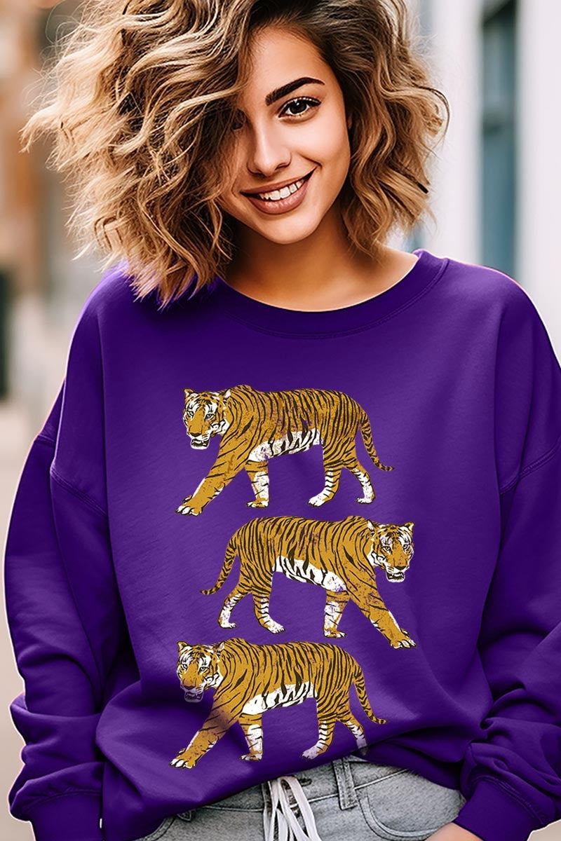 UL180P-E3104 Retro Tigers Graphic Plus Sweatshirt $25