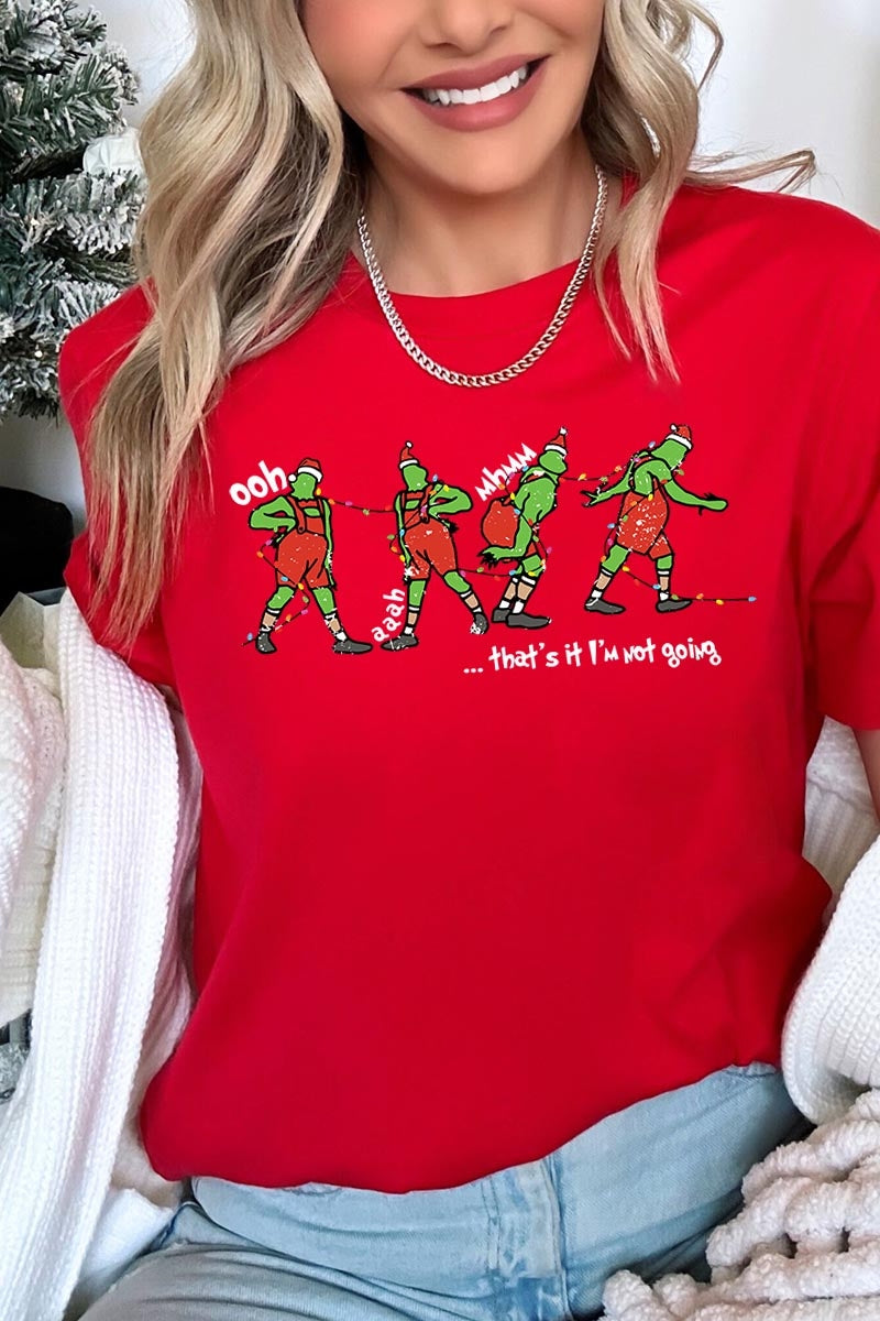 US3001P-E3203 Grinch Dance Funny Christmas Graphic Plus Tee $16