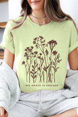 US3001-E3146 Christian Wildflower Graphic Tee $12.5