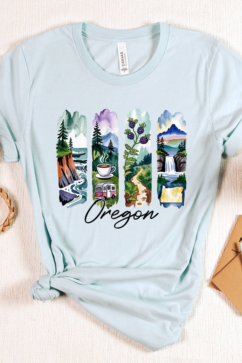 US3001P-E3061OR Oregon State Brushstroke Graphic Plus Tee $16