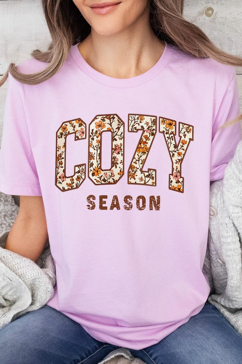 US3001-E3082 Cozy Season Graphic Tee $12.5