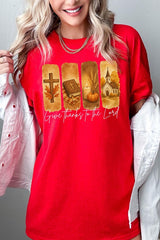 5000-E3169 Give Thanks To The Lord Graphic Heavy Cotton Tee $9