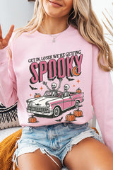 UL180-E3142 Spooky Skeleton Graphic Sweatshirt $20