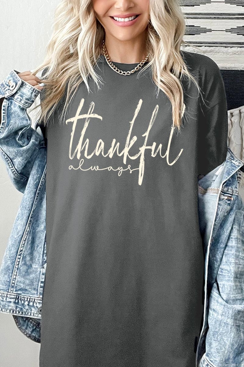 5000P-E3170 Thankful Graphic Plus Heavy Cotton Tee $12.75