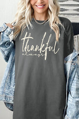 5000-E3170 Thankful Graphic Heavy Cotton Tee $9