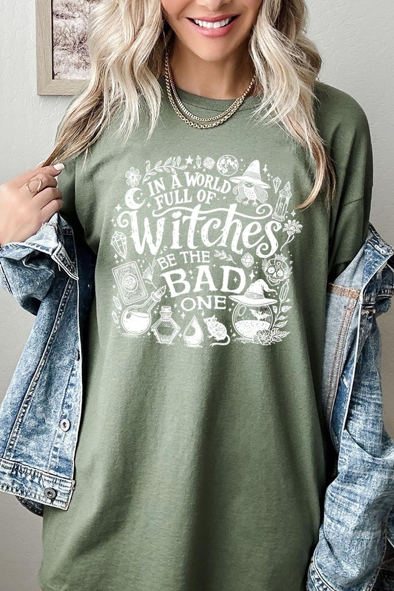 5000-E3139 In a World of Witches Graphic Heavy Cotton Tee $9