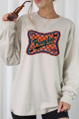 UL240P-E3144 Itu2019s pumpkin time Graphic Plus Long Sleeve Tee $17