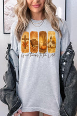 US3001P-E3169 Give Thanks To The Lord Graphic Plus Tee $16