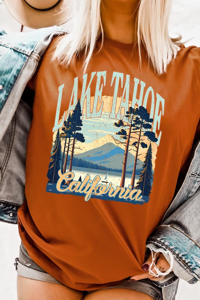 US3001P-E3059 Lake Tahoe Graphic Plus Tee $16