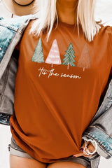 US3001-E3218 Rustic Christmas Trees Graphic Tee $12.5