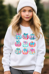 UL180B-E3137Z Coquette Pumpkin Kids Graphic Sweatshirt $20