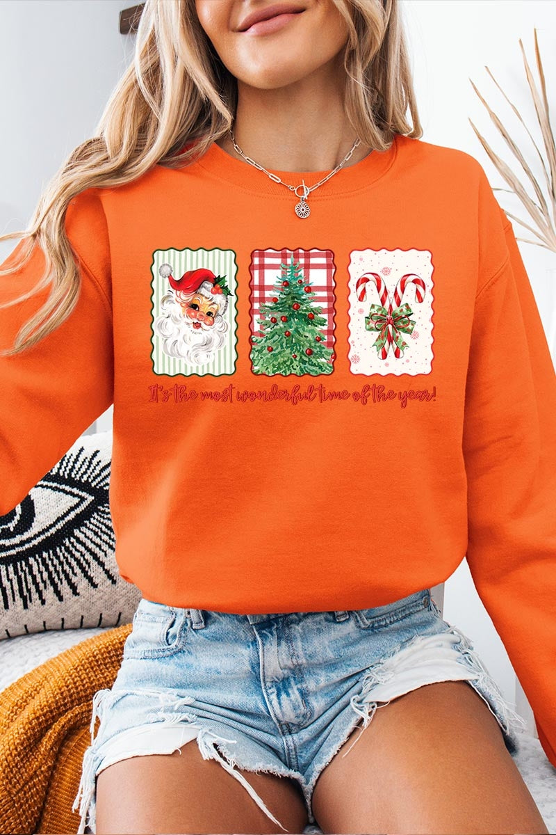 UL180-E3201 Most Wonderful Time Graphic Sweatshirt $20