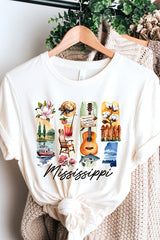 US3001-E3061MS Mississippi State Brushstroke Graphic Tee $12.5