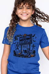 US3001Y-E3122Z Bookstore Halloween Kids Graphic Tee $11
