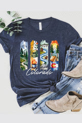 US3001P-E3061CO Colorado State Brushstroke Graphic Plus Tee $16