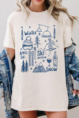 5000P-E3188 Ski Doodle Graphic Plus Heavy Cotton Tee $12.75