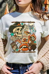 US3001P-E3096 Vintage Western Collage Graphic Plus Tee $16