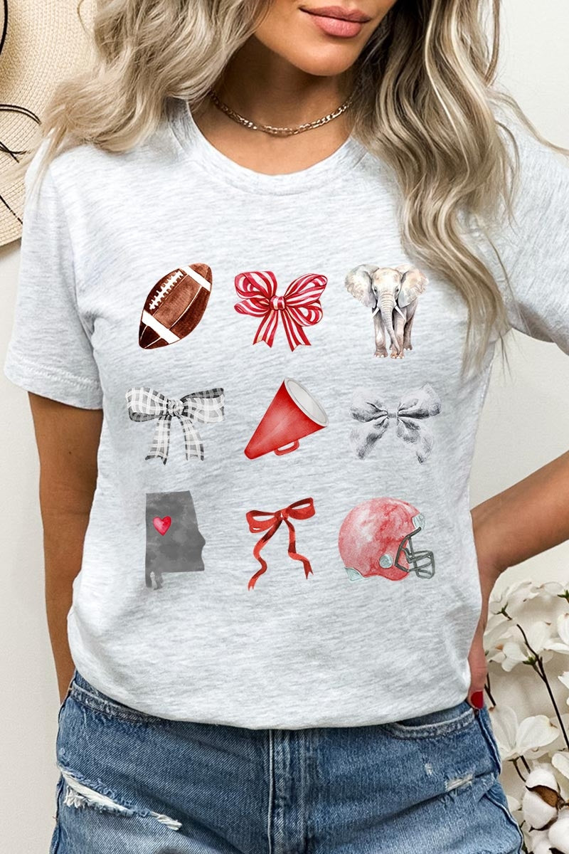 US3001P-E3076 Alabama Football Graphic Plus Tee $16