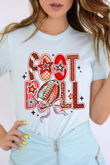 US3001-E3053 Brushstroke Football Graphic Tee $12.5