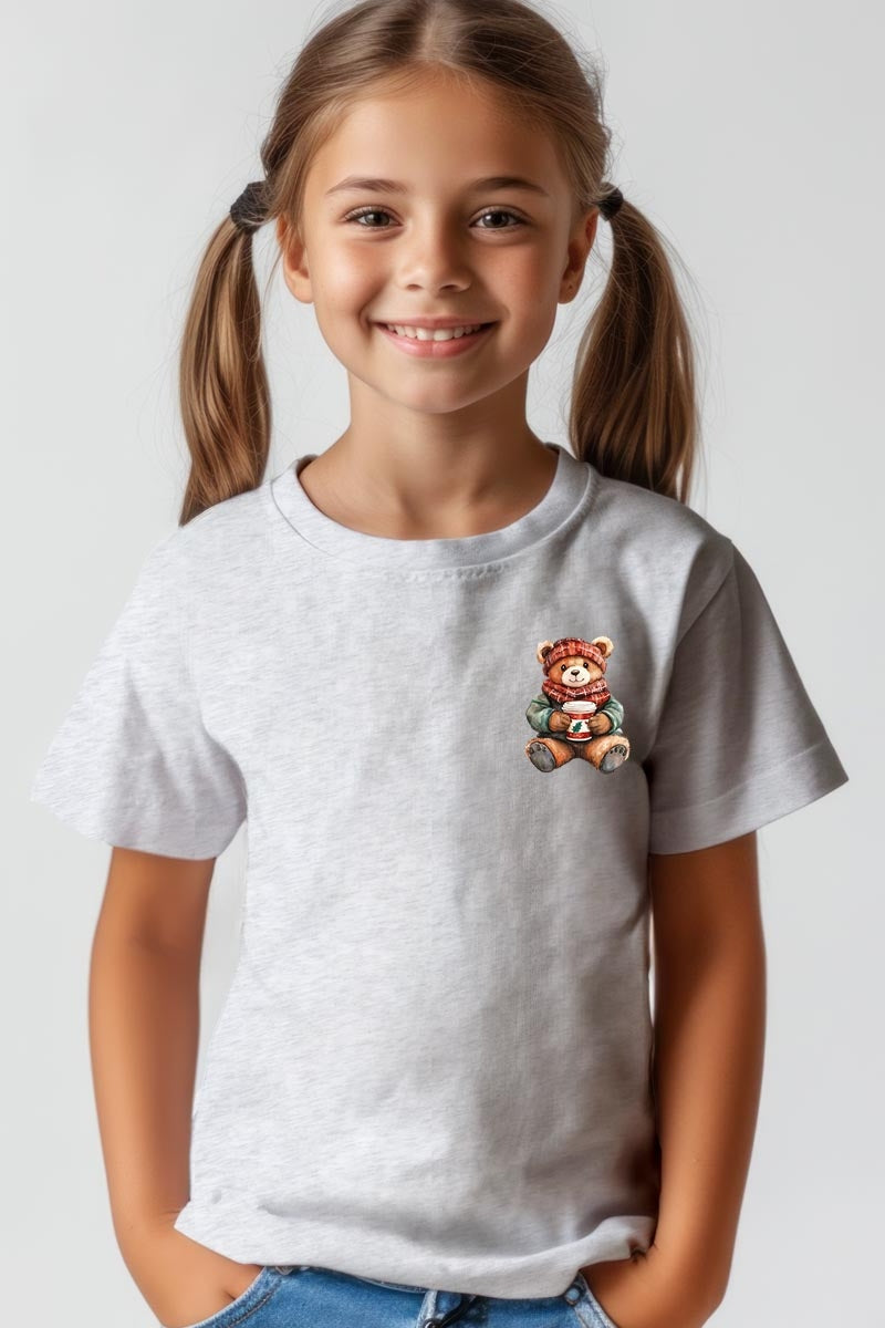 US3001Y-E3175Z Christmas bear Kids Graphic Tee $11