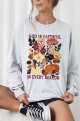 UL240-E3171 Faithful In Every Season Graphic Long Sleeve Tee $13.75