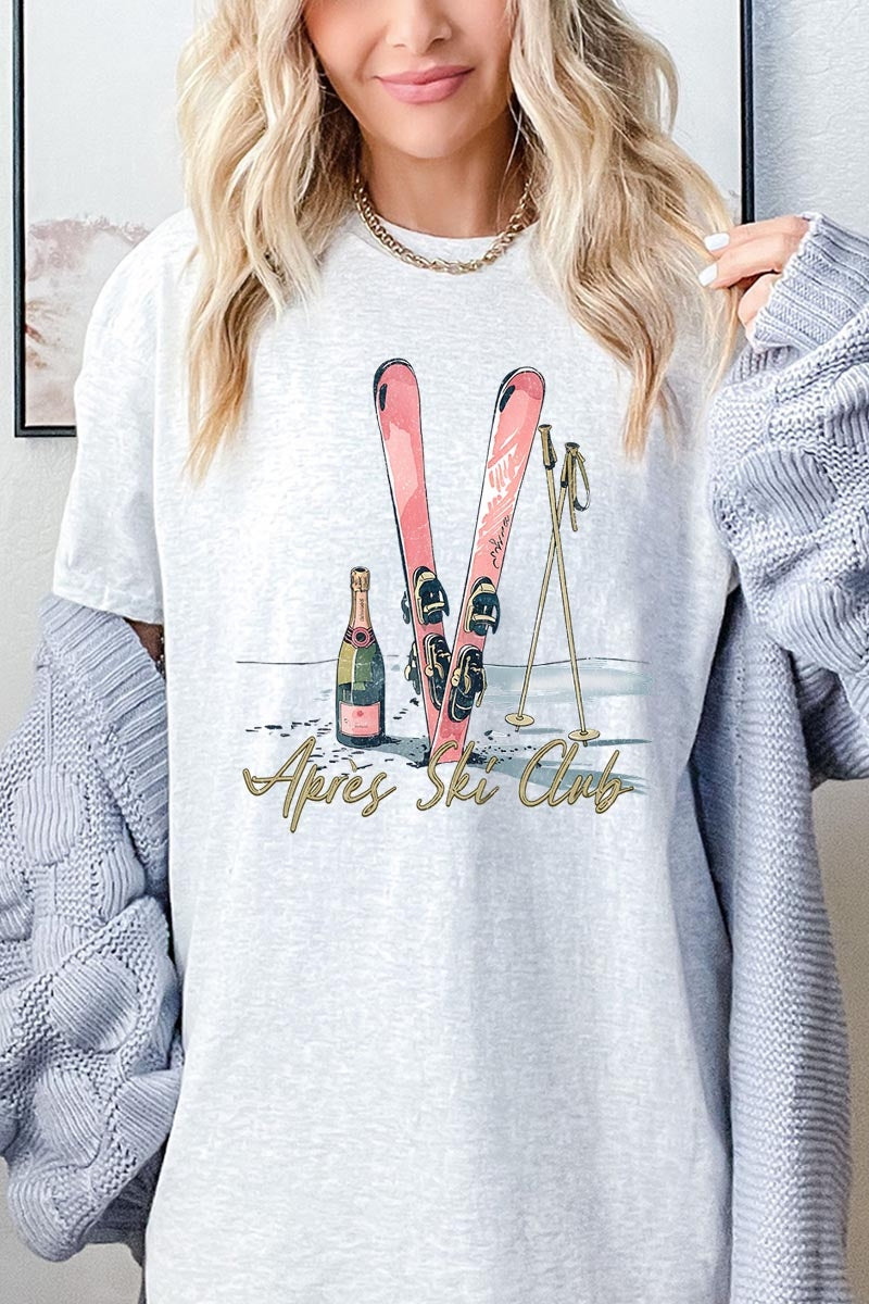 5000-E3187 Apres Ski Club Graphic Heavy Cotton Tee $9