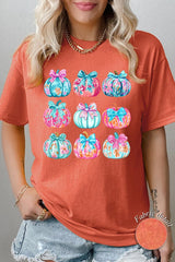 5000P-E3137 Coquette Pumpkin Graphic Plus Heavy Cotton Tee $12.75