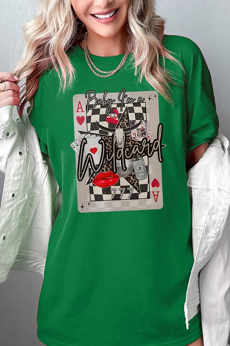 5000P-E3099 Retro Wildcard Graphic Plus Heavy Cotton Tee $12.75