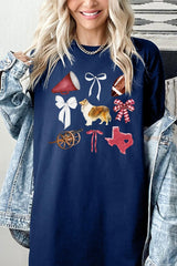 5000-E3079 Texas Football Graphic Heavy Cotton Tee $9