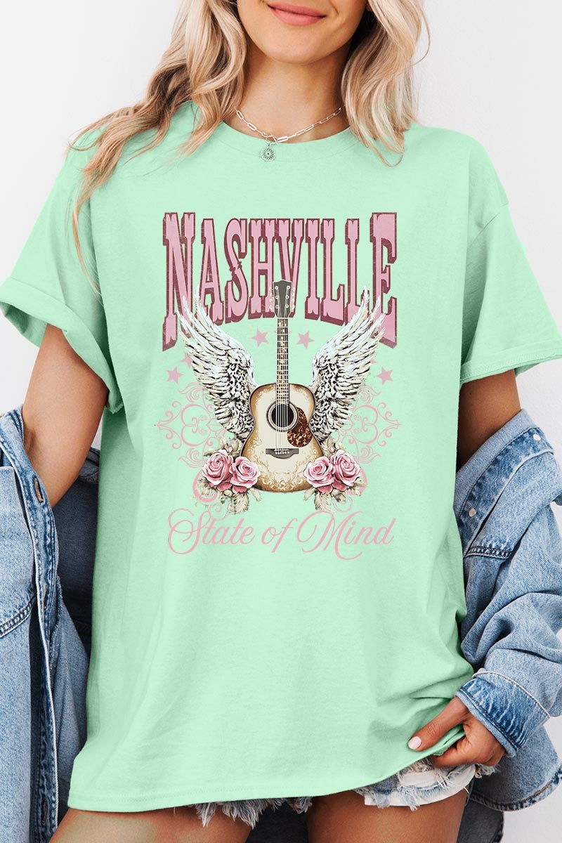 5000P-E3157 Nashville Rose Graphic Plus Heavy Cotton Tee $12.75