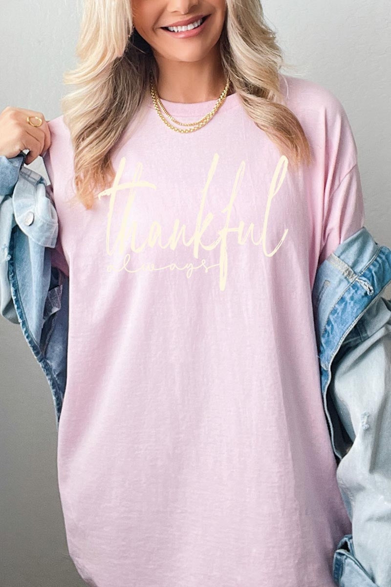 5000P-E3170 Thankful Graphic Plus Heavy Cotton Tee $12.75