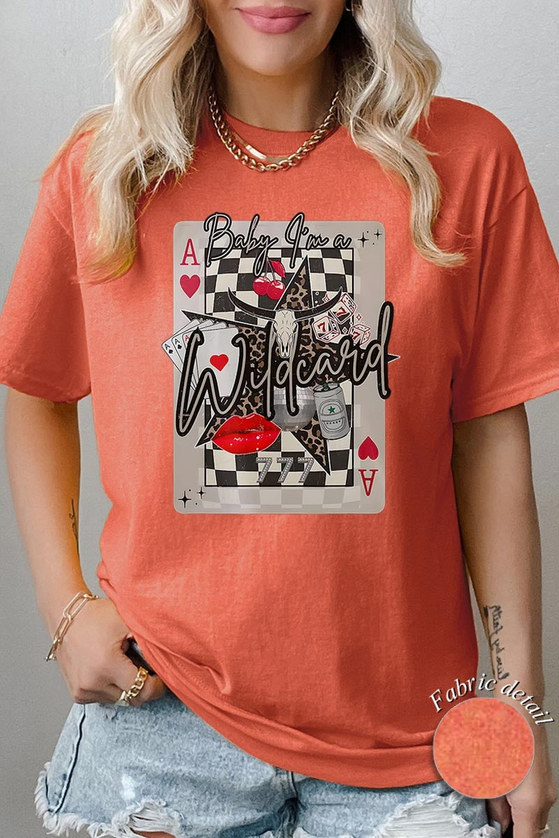 5000P-E3099 Retro Wildcard Graphic Plus Heavy Cotton Tee $12.75