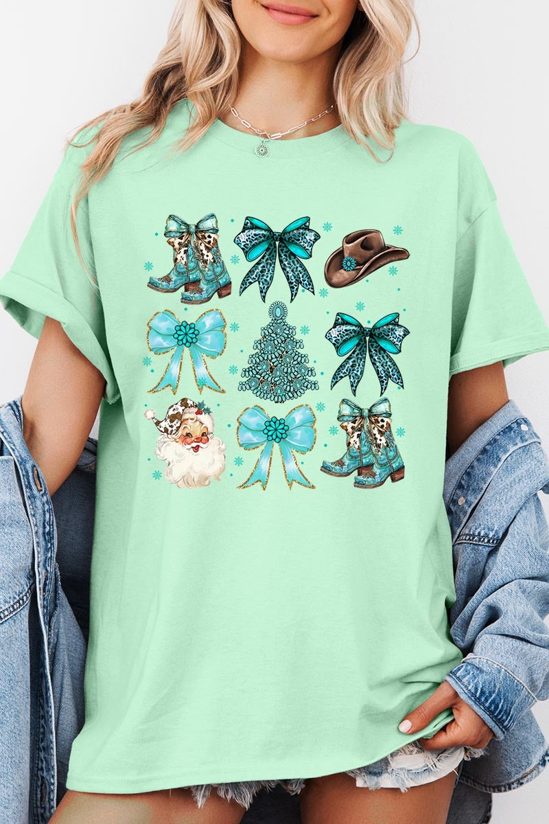 5000P-E3180 Western Christmas Graphic Plus Heavy Cotton Tee $12.75