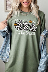 5000P-E3124 Retro Ghosts Graphic Plus Heavy Cotton Tee $12.75