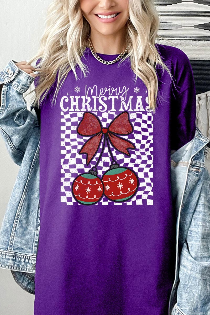 5000P-E3196 Cherry Ornament Christmas Graphic Plus Heavy Cotton Tee $12.75