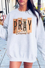 UL180-E3166 Pray Fall Christian Graphic Sweatshirt $20