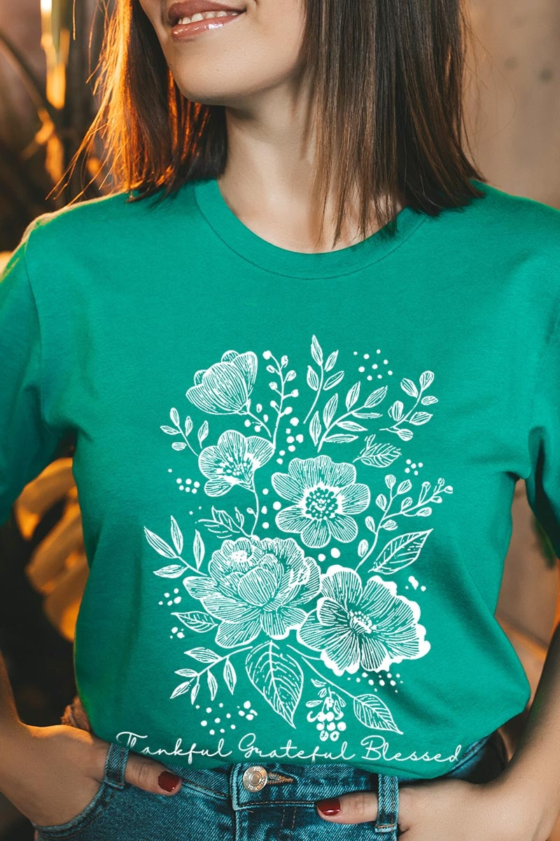 US3001-E3155 Neutral Thanksgiving Graphic Tee $12.5