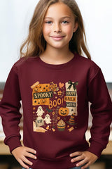 UL180B-E3084Z Halloween collage Kids Graphic Sweatshirt $20