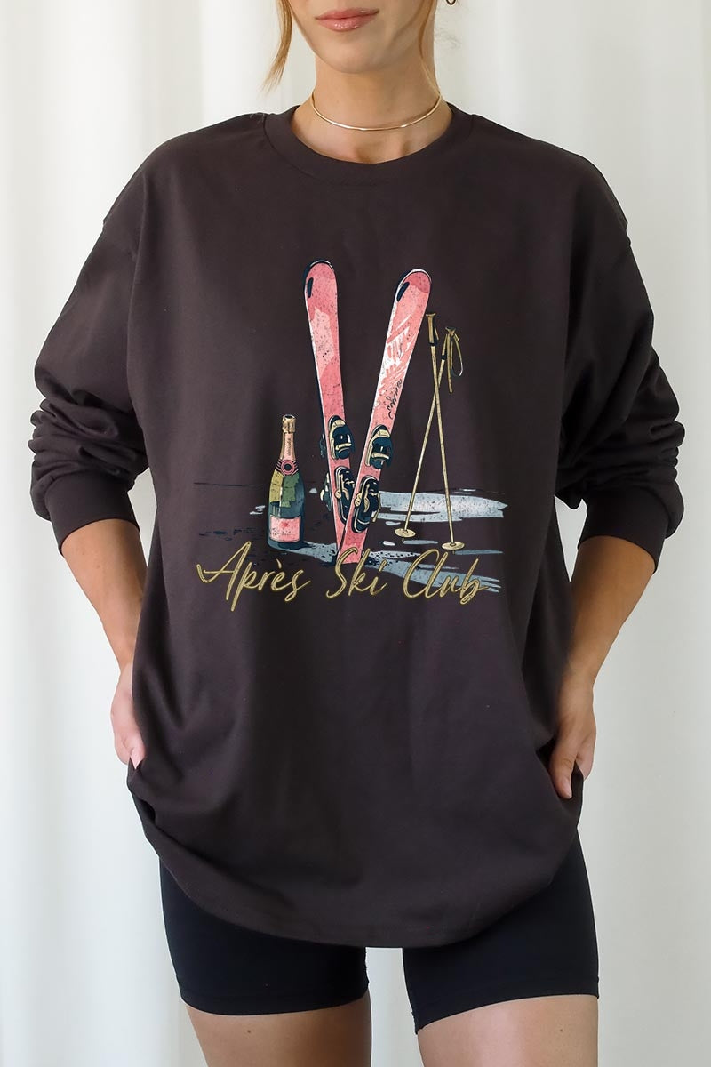 UL240P-E3187 Apres Ski Club Graphic Plus Long Sleeve Tee $17