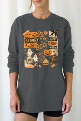UL240P-E3084 Halloween collage Graphic Plus Long Sleeve Tee $17