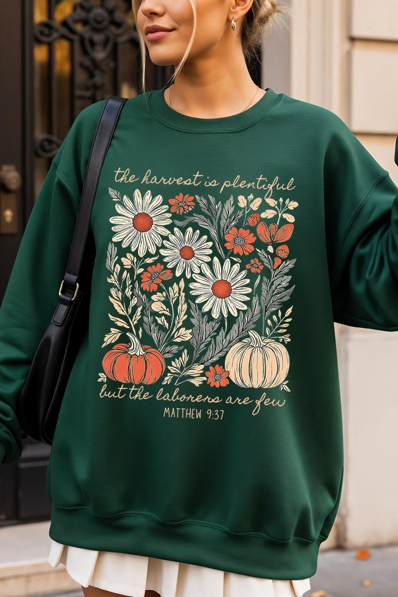 UL180-E3173 Faith Harvest Graphic Sweatshirt $20