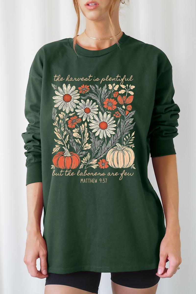 UL240P-E3173 Faith Harvest Graphic Plus Long Sleeve Tee $17
