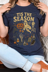 US3001P-E3125 Tis The Season Halloween Graphic Plus Tee $16