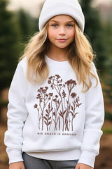 UL180B-E3146Z Christian Wildflower Kids Graphic Sweatshirt $20