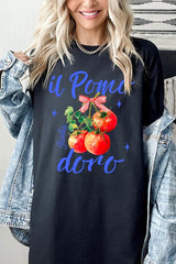 5000P-E3070 Il Pomodoro Tomato Graphic Plus Heavy Cotton Tee $12.75