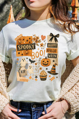 US3001-E3084 Halloween collage Graphic Tee $12.5
