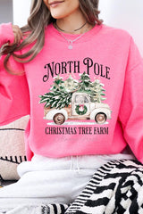 UL180P-E3174 North Pole Christmas Graphic Plus Sweatshirt $25