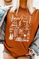 US3001P-E3188 Ski Doodle Graphic Plus Tee $16